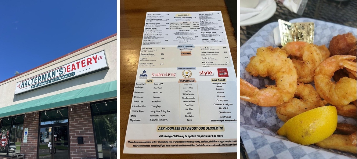 Halterman's Eatery Menu