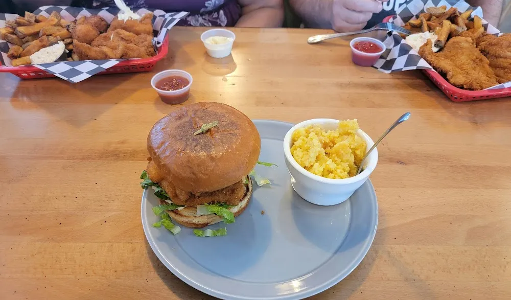 Big a Fish Sandwich w Momma's Spoon Bread