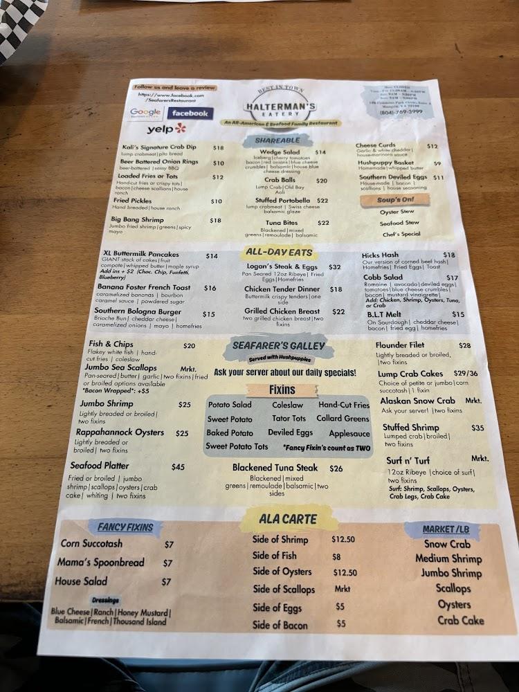 Halterman's Eatery Menu image 2